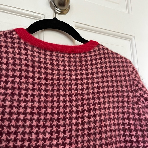 Vintage Houndstooth Wool blend Cardigan, Isadora Story, US Medium (4/6) - Picture 2 of 6